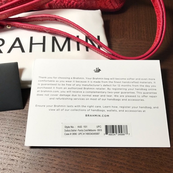 Brahmin Medium Duxbury in Punchy Coral NWT - Picture 2 of 9